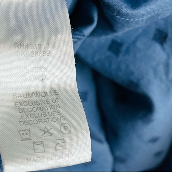 Robert Graham Navy Square Pattern Button Up Shirt 39|16.5 - Picture 5 of 7